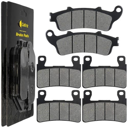 Caltric Front and Rear Brake Pads for Honda GL1800C Valkyrie 1800 2014-2015