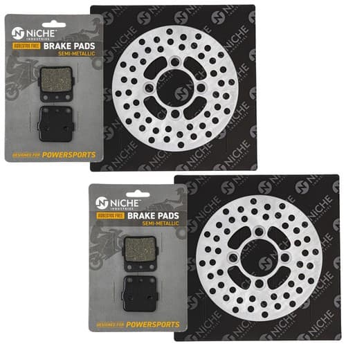 NICHE Front Brake Rotor Pad Kit for Yamaha Blaster 200 Raptor 350 Semi Metallic