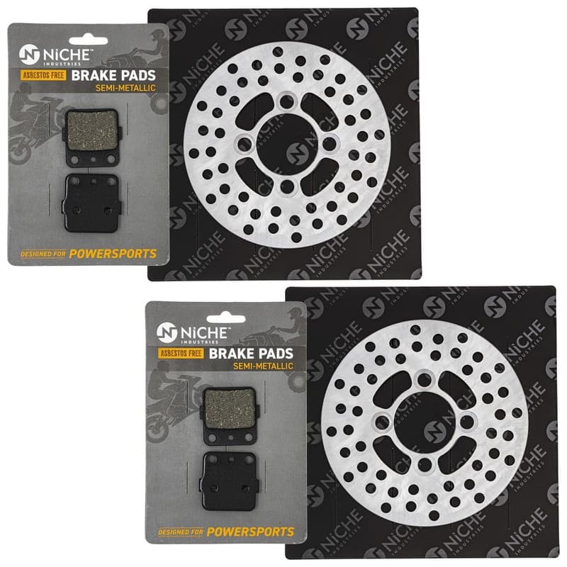 NICHE Front Brake Rotor Pad Kit for Yamaha Blaster 200 Raptor 350 Semi Metallic