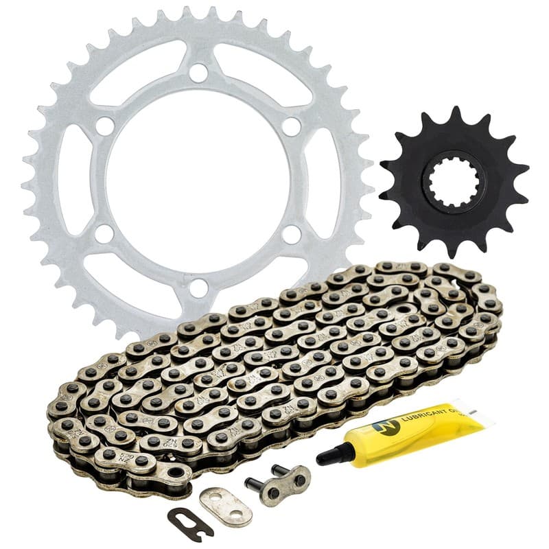 NICHE Sprocket Chain Set for Kawasaki Ninja 400 14/41 Tooth 520 Front Rear Kit