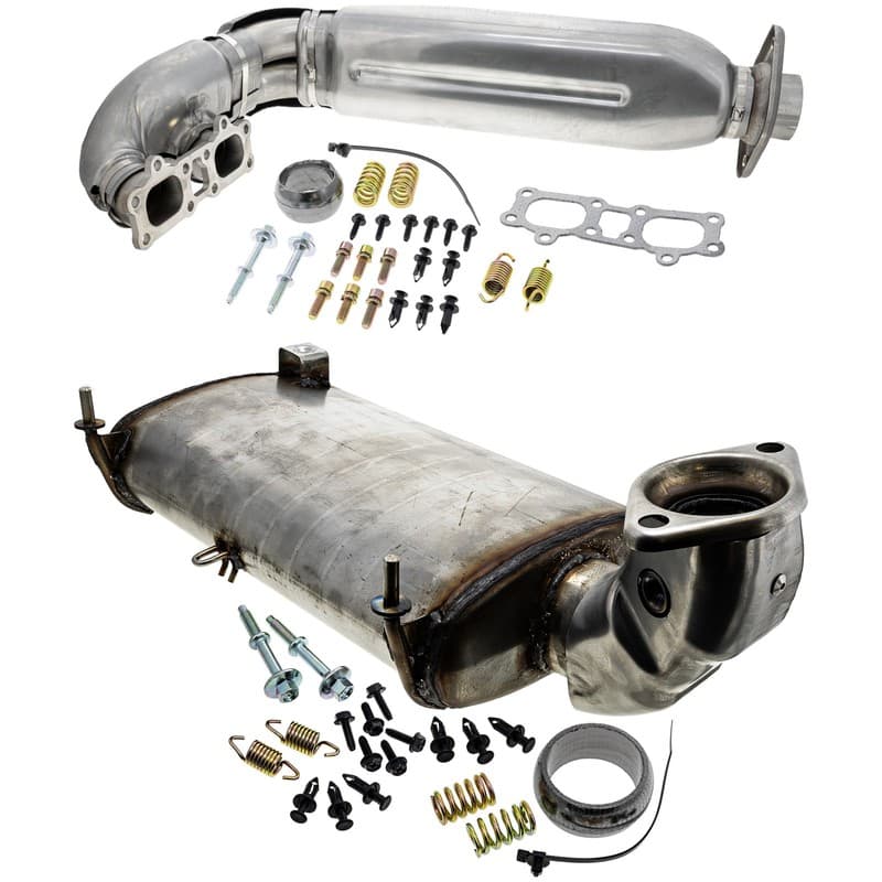 NICHE Exhaust Kit Muffler Silencer Header Manifold for Polaris RZR XP 1000
