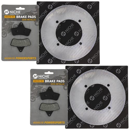 NICHE Front Brake Rotor Pad Kit for Arctic Cat 1402-126 0402-882 Semi Metallic