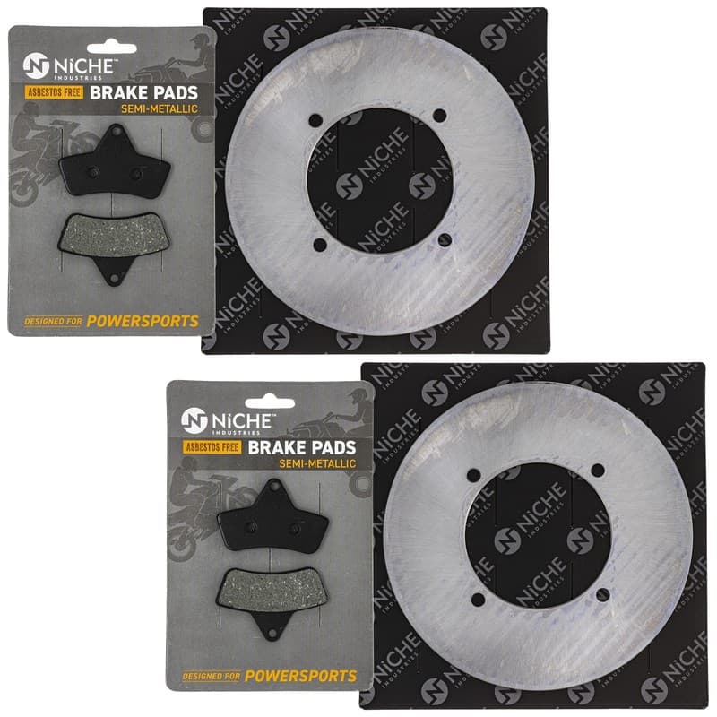 NICHE Front Brake Rotor Pad Kit for Arctic Cat 1402-126 0402-882 Semi Metallic