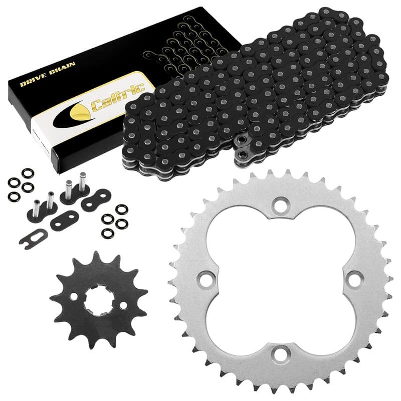 Black O-Ring Drive Chain & Sprockets Kit for Honda TRX250R TRX250X 1987-1992