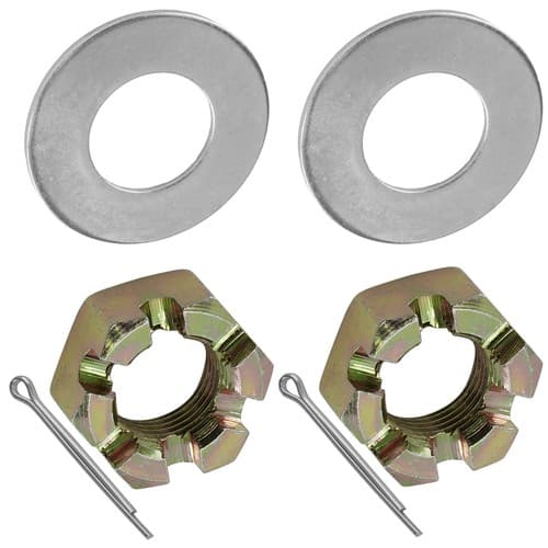 Caltric Front Axle Castle Nut w/Washer & Pin For Polaris 7547406 7555796 7661404