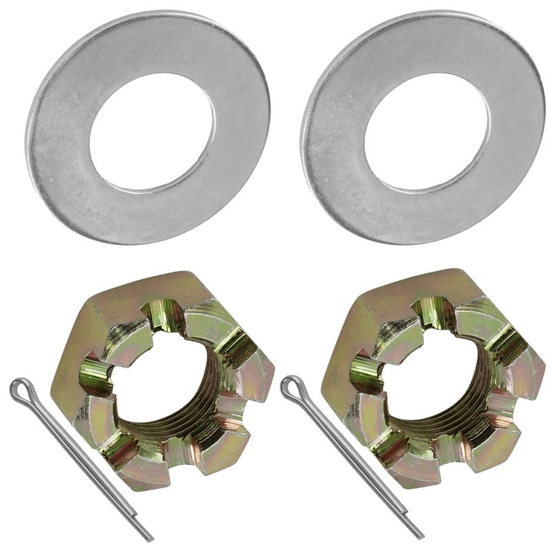 Caltric Front Axle Castle Nut w/Washer & Pin For Polaris 7547406 7555796 7661404