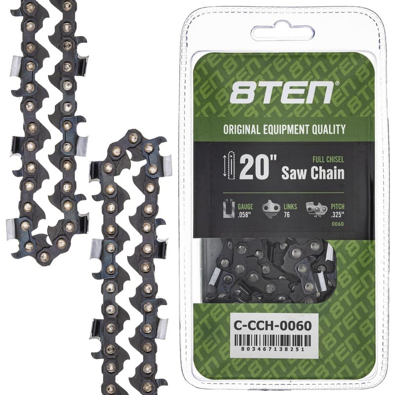 Full Chisel Chainsaw Chain 20 Inch .058 .325 76DL for Stihl 36880050076 25RM376E
