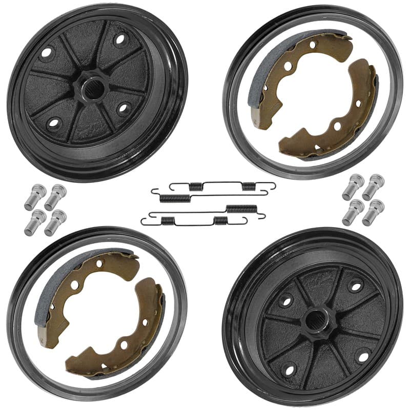 2 Front Brake Drum w/ Shoes for Kawasaki Mule 4010 KAF950 2009 2010 2011 - 2021