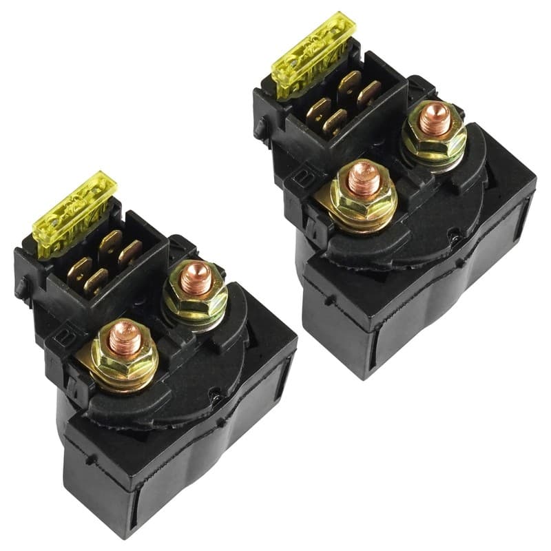 2x Caltric Starter Solenoid Relays for Kawasaki Bayou 220 KLF220 1988 - 2002