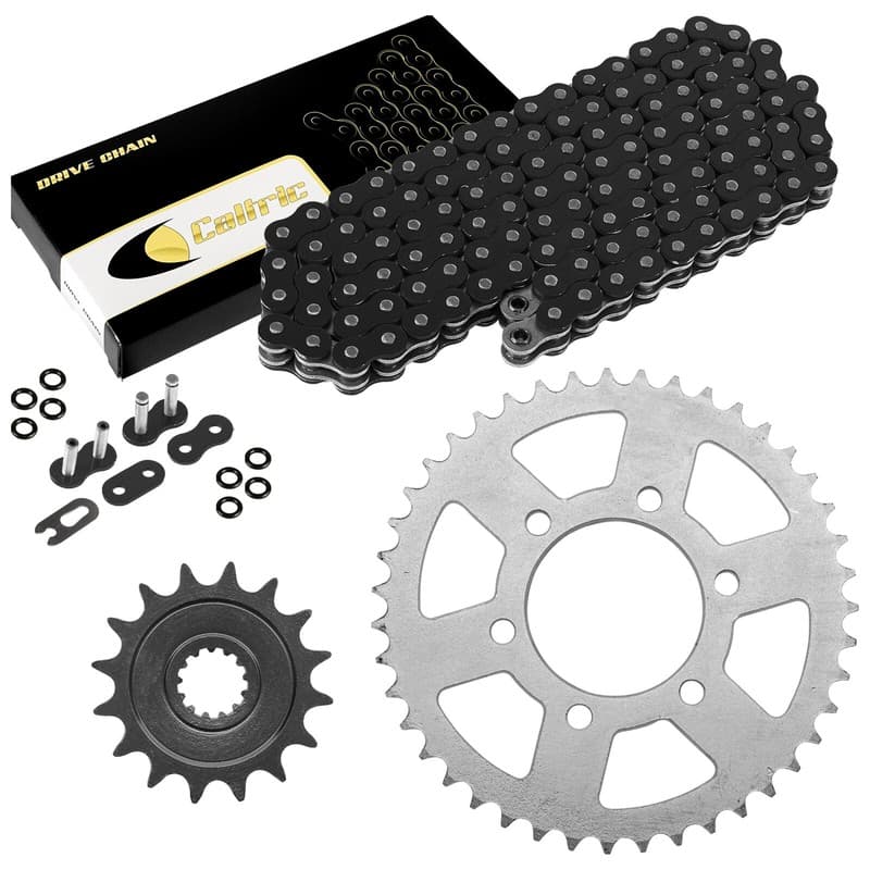Black O-Ring Drive Chain & Sprockets Kit for Kawasaki ZX-6R Ninja ZX600 2007-16