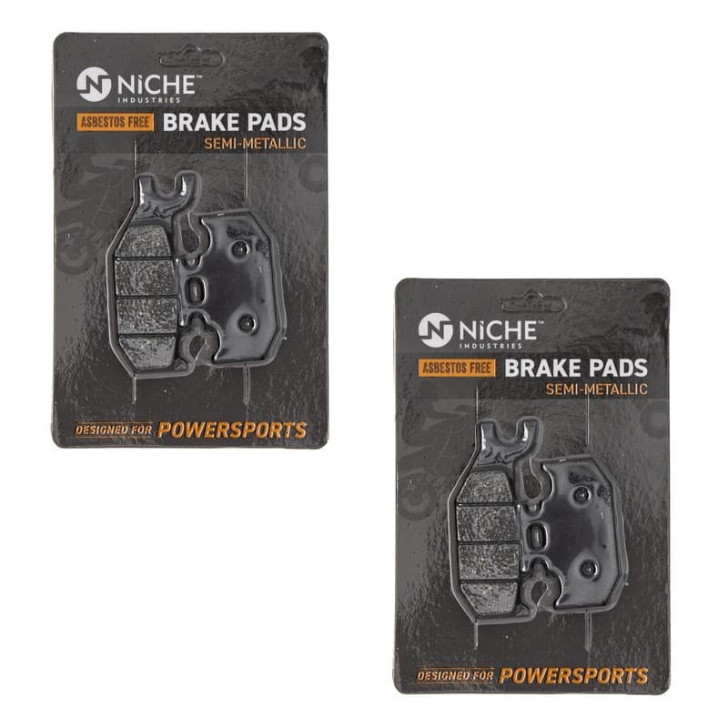 NICHE Brake Pad Set for Polaris 1912971 Rear Left Right Semi-Metallic 2 Pack