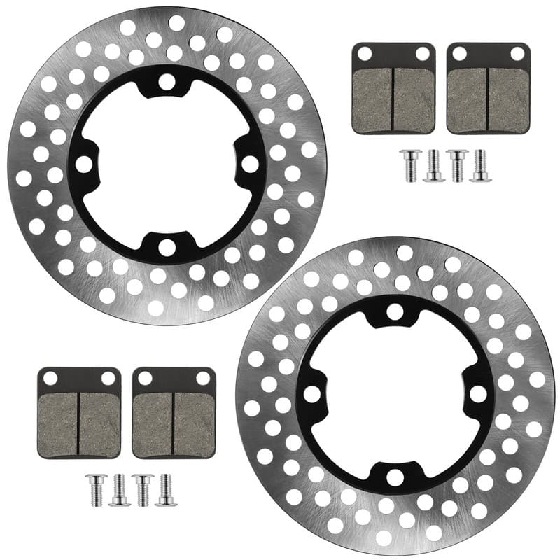 2 Front Brake Disc w/ Pads Bolts fits Yamaha Wolverine 350 YFM350X 2X4 2006-2009