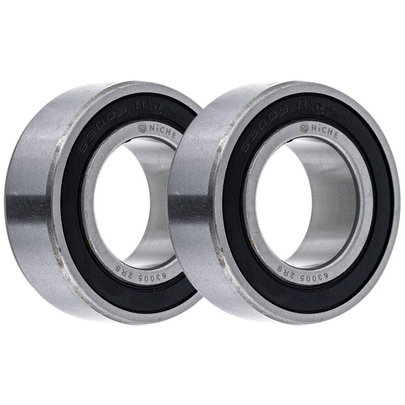 NICHE Wheel Bearing 63005-2RS 25x47x16mm Single Row Deep Groove 2 Pack