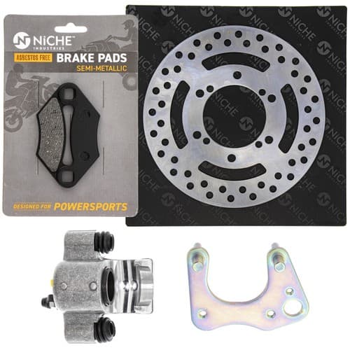NICHE Front Right Brake Rotor Caliper Pad Set for Polaris Sportsman 500 1912029
