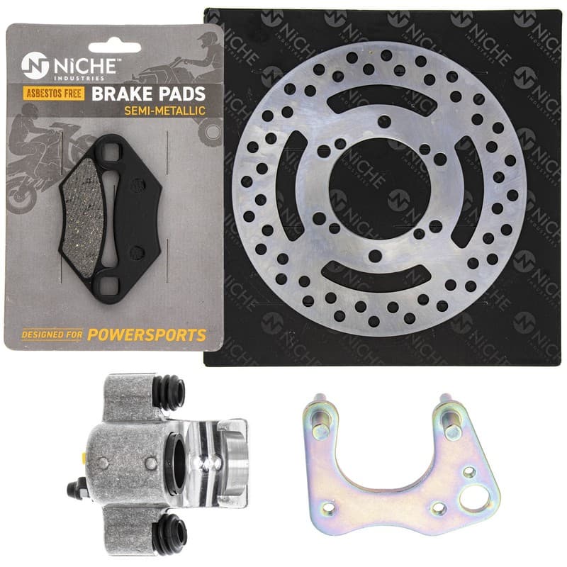 NICHE Front Right Brake Rotor Caliper Pad Set for Polaris Sportsman 500 1912029