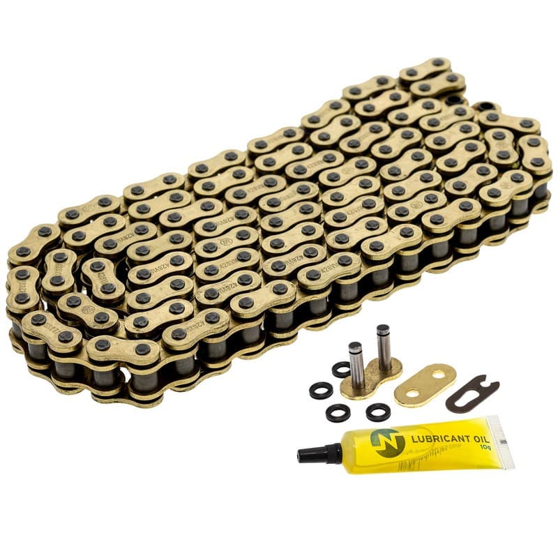 NICHE Gold 428 X-Ring Chain 122 Links With Connecting Master Link Motorcycle