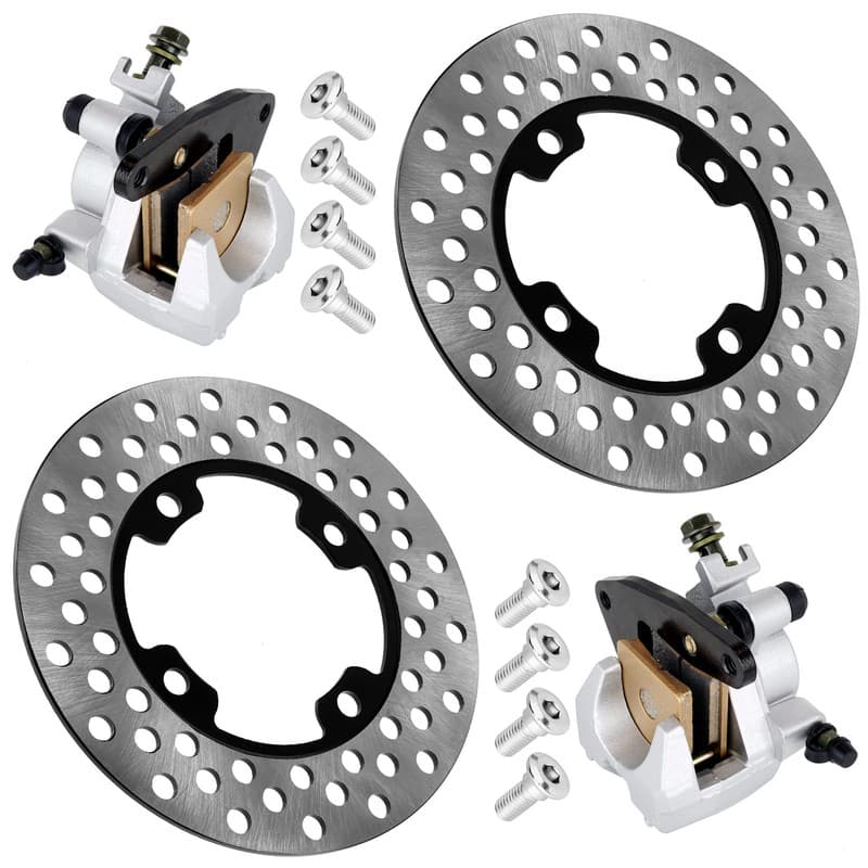 Front Brake Disc w/ Left Right Caliper for Yamaha Bruin 350 YFM350 2X4 4x4 04-06