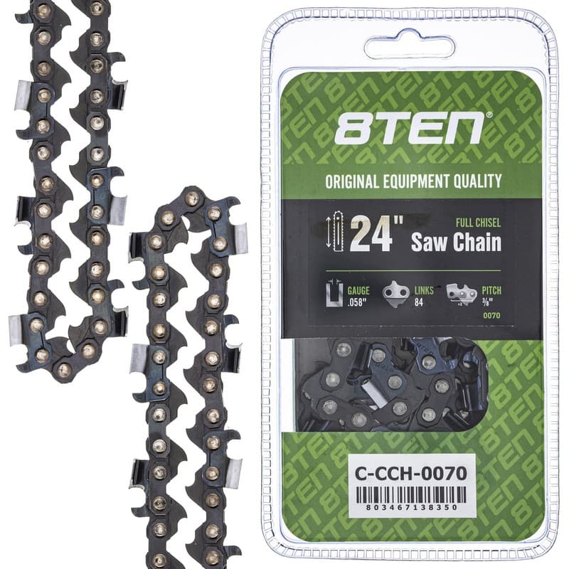 Full Chisel Chainsaw Chain 24 Inch .058 3/8 84DL for Husqvarna Poulan Jonsered