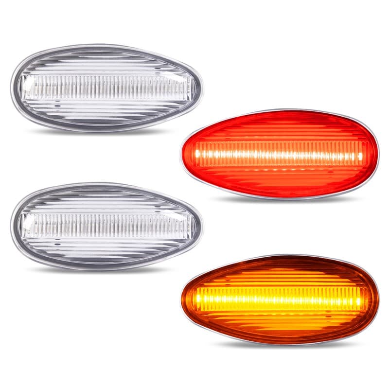 Clear Lens For GMC Sierra 2500 3500 2001-2007 Dually Bed LED Side Marker Lights
