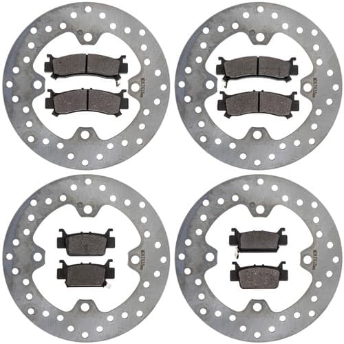 NICHE Front Rear Brake Pad Rotor Kit for Honda Pioneer 1000 1000-5 43251-HL4-A01