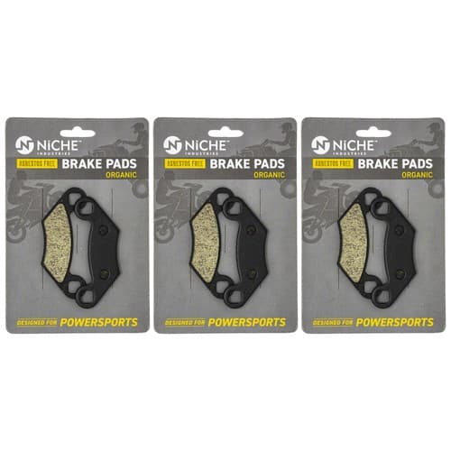 Brake Pad Set for Polaris Sportsman 500 400 450 335 Complete Organic 3 Pack