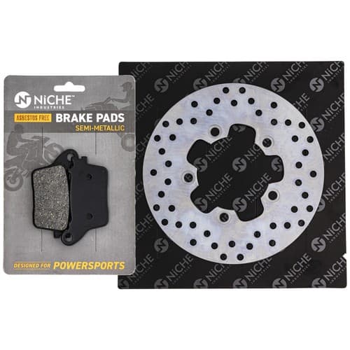 NICHE Rear Brake Rotor Pad Kit for Suzuki GSXR1000 69100-47820 Semi Metallic