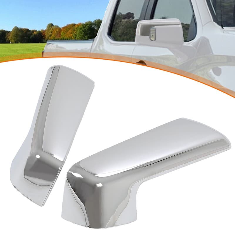 Chrome Top Half Mirror Cover Caps For 19-24 2023 Chevy Silverado GMC Sierra 1500