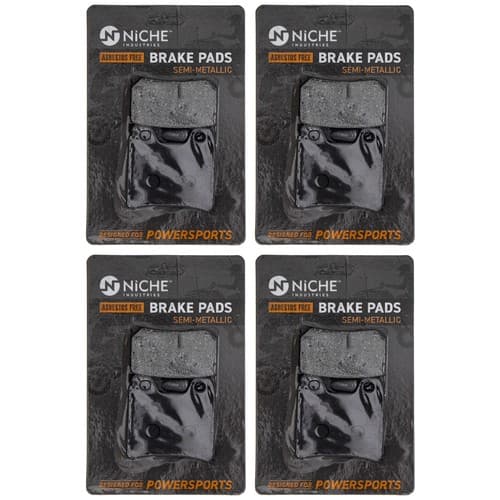 NICHE Brake Pad Set for Yamaha FZ1 5LV-W0046-50-00 Rear Semi-Metallic 4 Pack