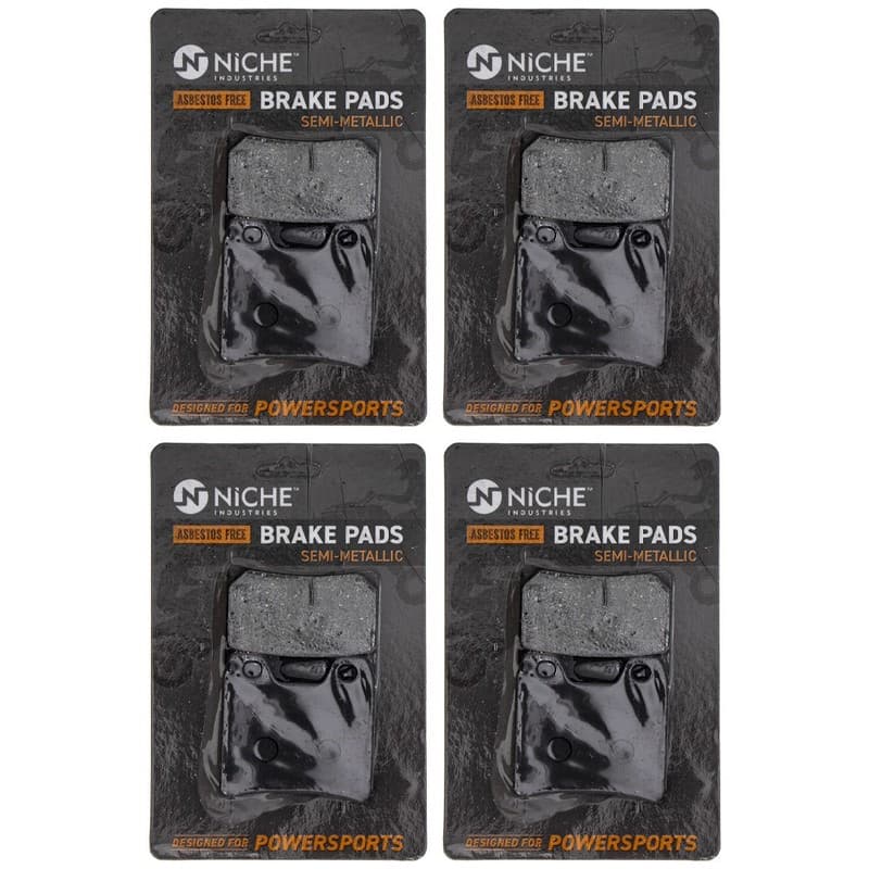 NICHE Brake Pad Set for Yamaha FZ1 5LV-W0046-50-00 Rear Semi-Metallic 4 Pack