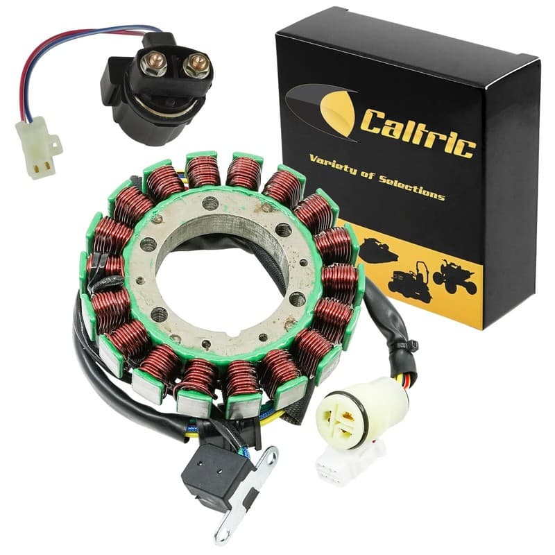Stator & Solenoid for Yamaha Warrior 350 YFM350 2002 2003 2004 Atv New