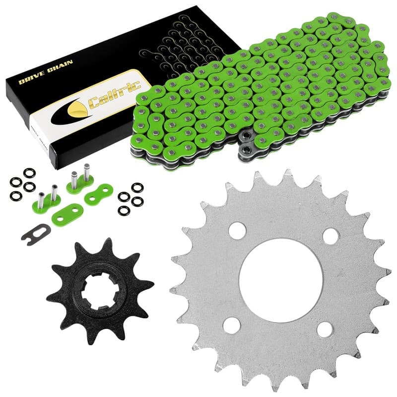 Green O-Ring Drive Chain & Sprockets Kit for Suzuki LT80 Quadsport 80 1989-2006