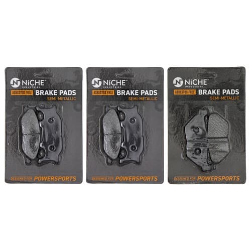 Brake Pad Set for Yamaha V Star 1300 5VU-25805-00-00 Front Rear Semi-Metallic