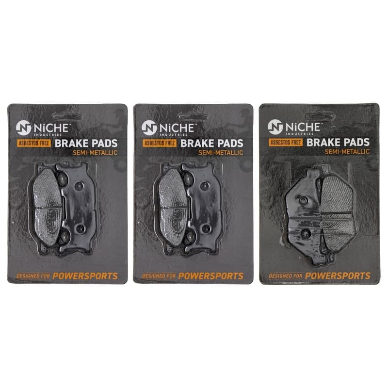 Brake Pad Set for Yamaha V Star 1300 5VU-25805-00-00 Front Rear Semi-Metallic
