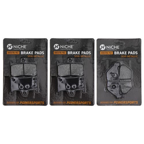 NICHE Brake Pad Set for Yamaha Vmax 1700 Road Star Front Rear Semi-Metallic
