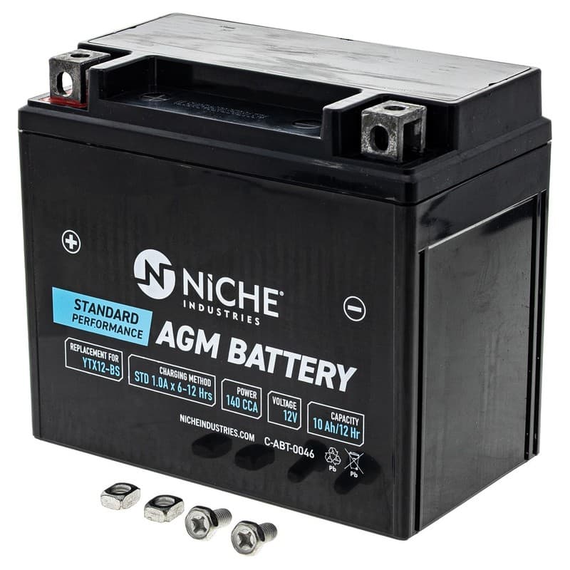NICHE AGM Battery YTX12 for Suzuki Vstrom 650 Kawasaki Triumph Yamaha Motorcycle