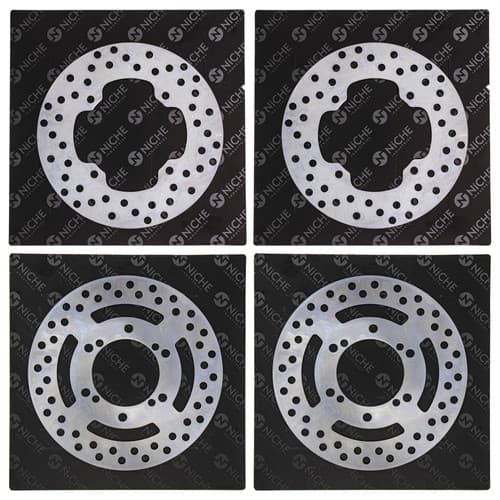 NICHE Front Rear Brake Rotor Kit for Polaris Sportsman 500 400 ATV