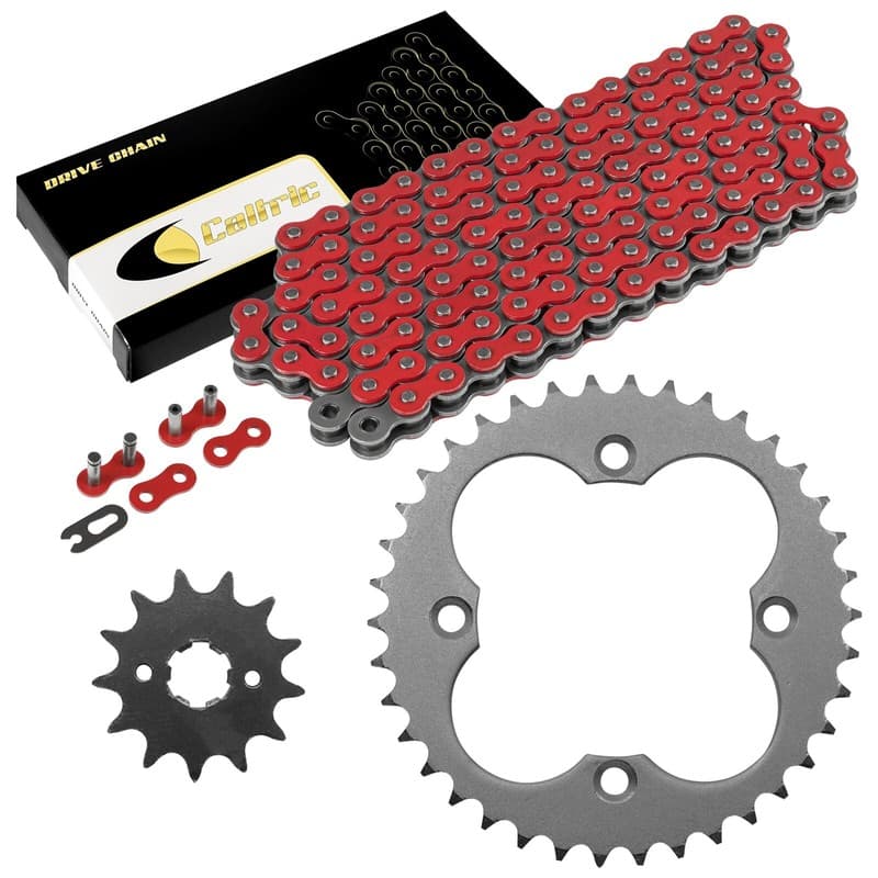 Red Drive Chain And Sprockets Kit for Honda TRX250X Fourtrax 250 2X4 1987-92