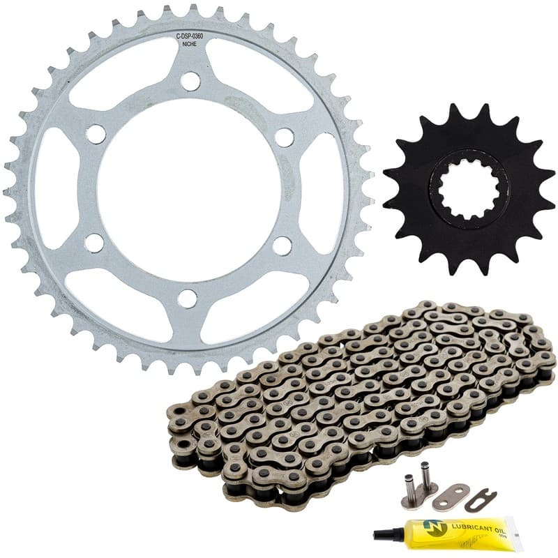 NICHE Sprocket Chain Set for Yamaha MT-10 16/43 Tooth 525 Front Rear Kit