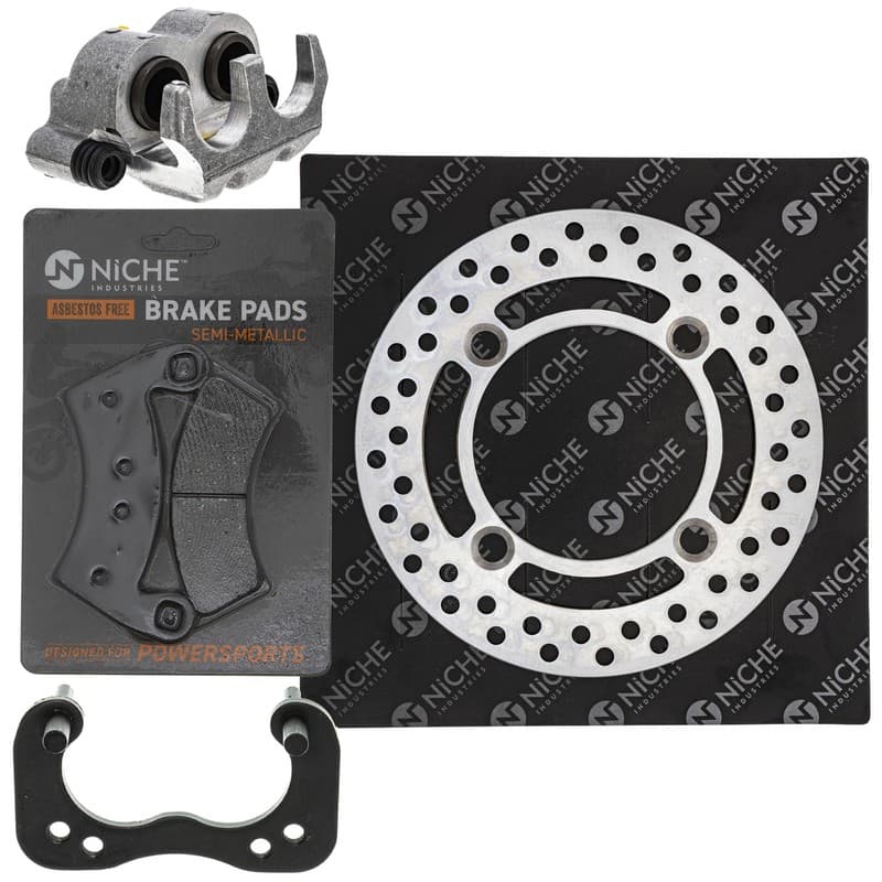 NICHE Rear Left Brake Rotor Caliper Pad Set for Polaris RZR 4 XP 900 1912374