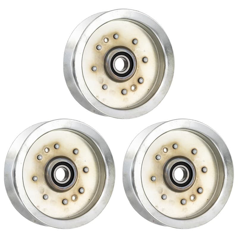 Flat Idler Pulley Set for Cub Cadet XT1-LT46 LGT1050 XT1-LT42 LGTX1050 3-Pack