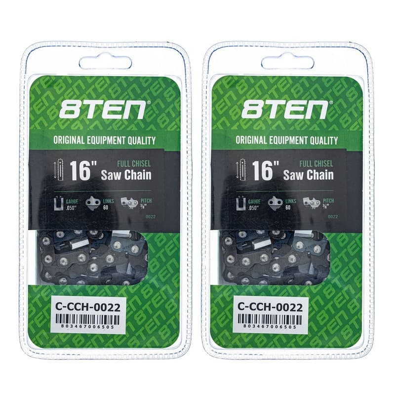Chainsaw Chain 16 Inch .050 3/8 60DL for Stihl 039 024 036 038 041 064 2-Pack