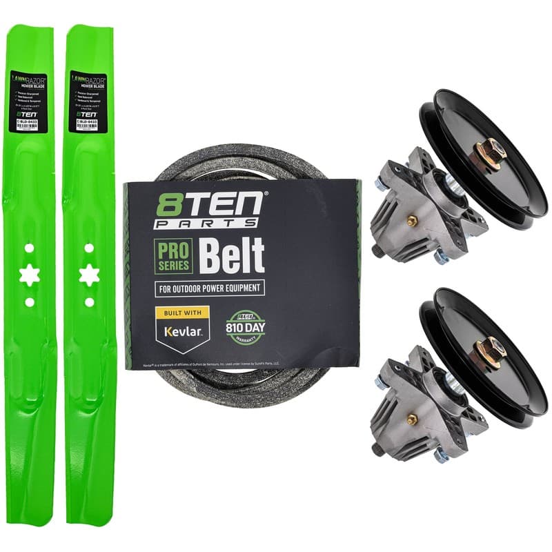 8TEN Blade Spindle Belt Kit for MTD Craftsman T140 T135 T150 46-Inch 942-04290A