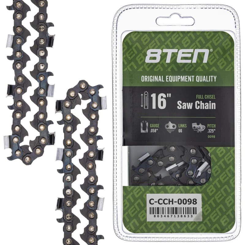 Full Chisel Chainsaw Chain 16 Inch .058 .325 66DL for Husqvarna Poulan Jonsered