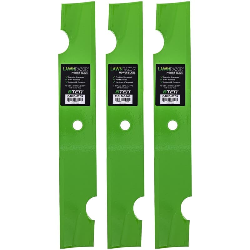 LawnRAZOR Blade Bad Boy Magnum 48 Inch Deck 038-4826-00 Notched High Lift 3 Pack