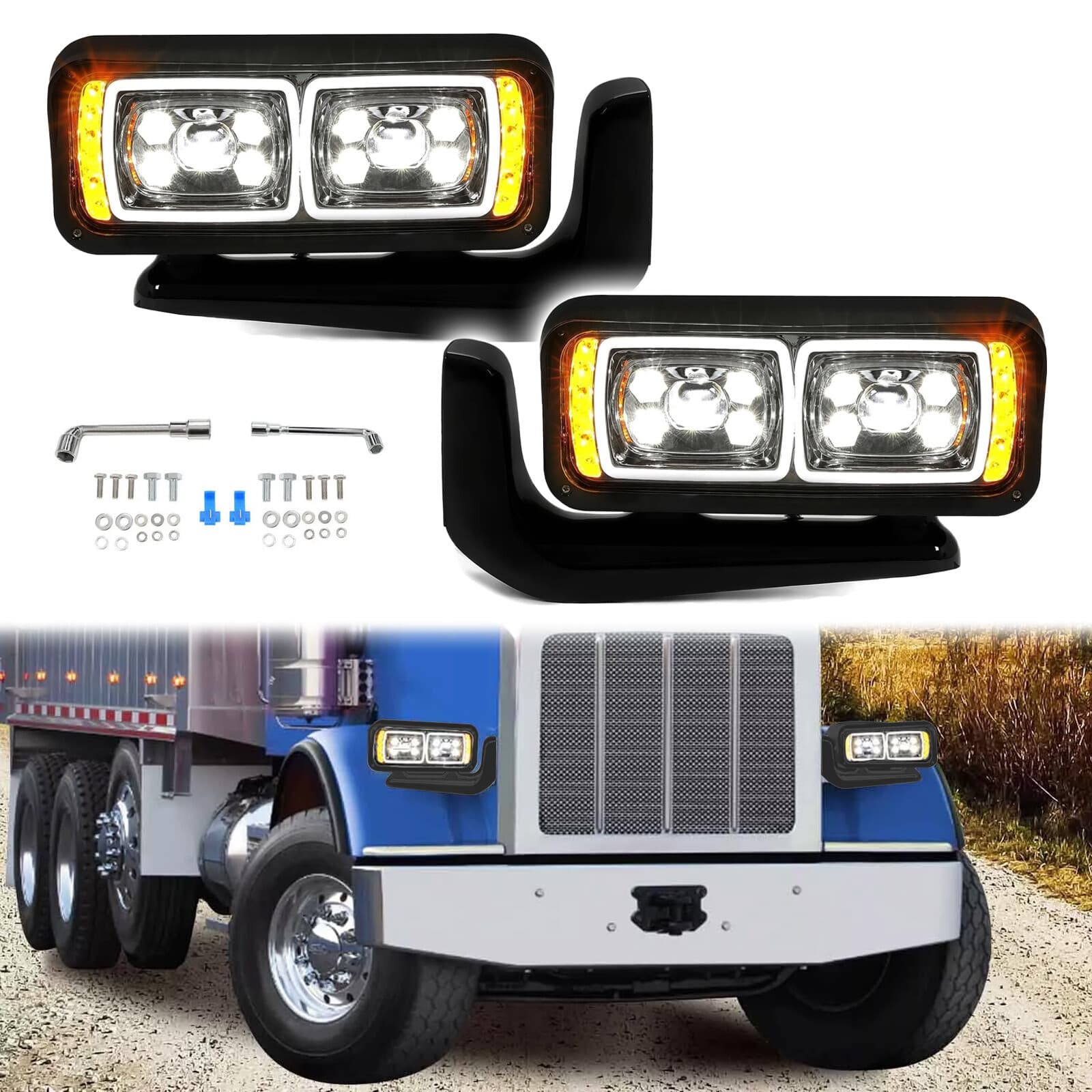Is the For Peterbilt 359 81-88, 379 87-07, 389 08-21 Full LED Headlights Assembly Right for Your Vehicle?