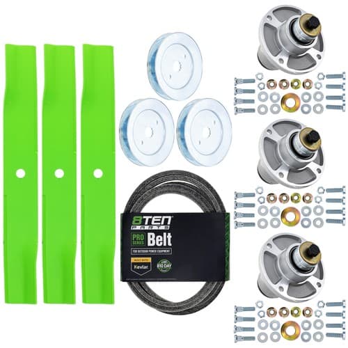 8TEN Blade Spindle Belt Kit for Hustler Raptor XL XD 54-Inch Deck 797696 607418