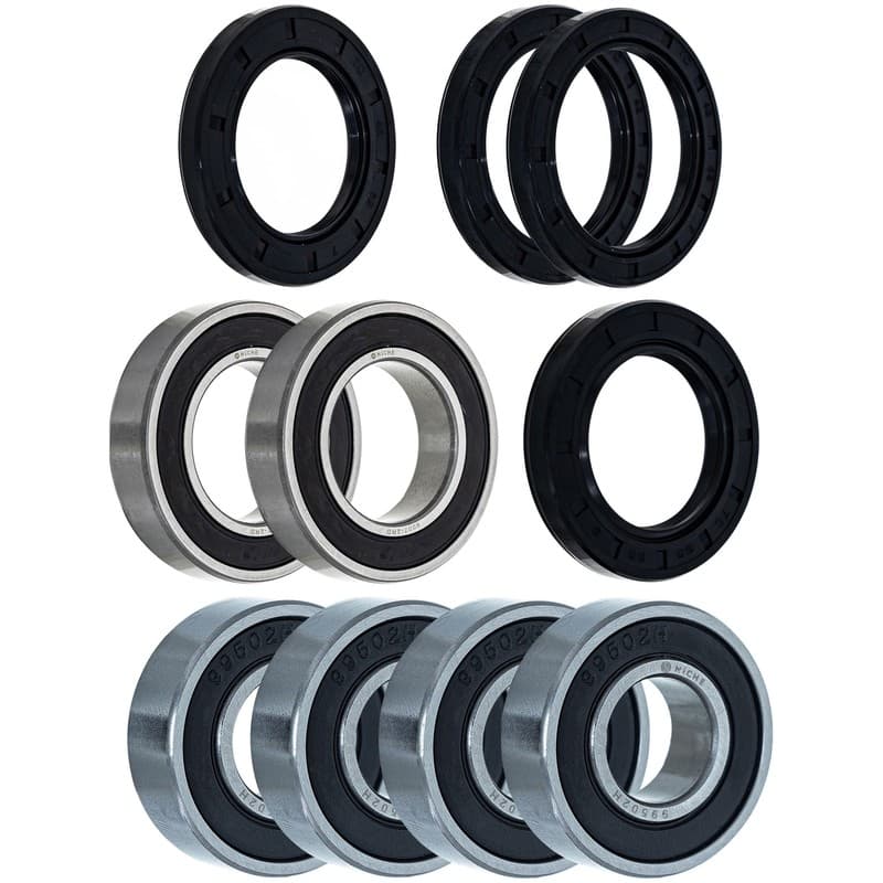 NICHE Wheel Bearing Seal Kit for Kawasaki 1984-1986 KLT110 99502H 6007-2RD