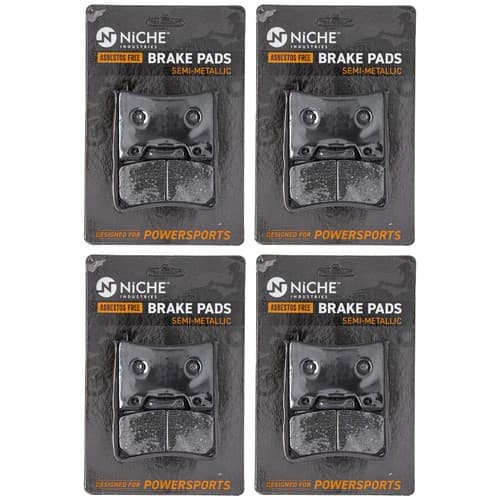 Brake Pad Set for Yamaha YZF600R FZR1000 FZR600R Front Semi-Metallic 4 Pack