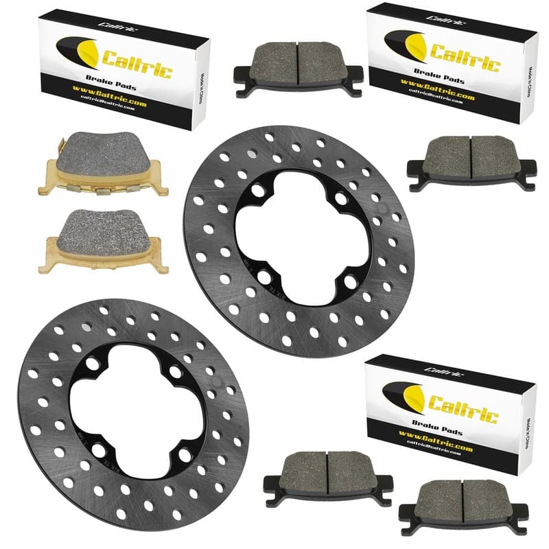 Front Brake Discs with Front & Rear Pads for Honda Rincon 680 TRX680FA 2006-2023