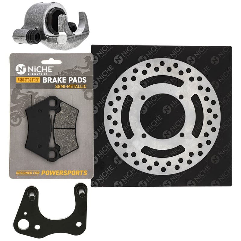 NICHE Front Left Brake Rotor Caliper Pad Set for Polaris Ranger 570 5244314
